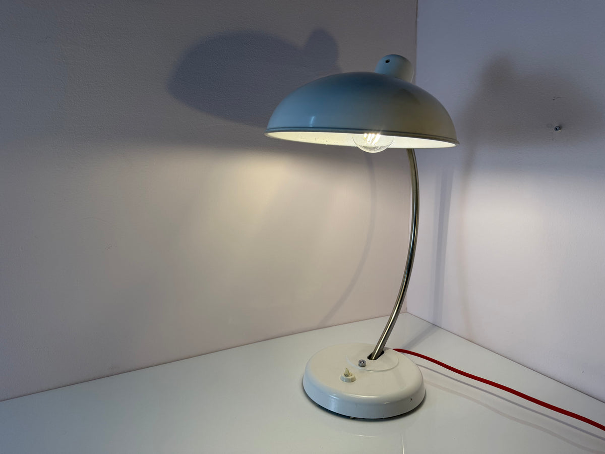 Schreibtischlampe weiß Metall von Helion - VEB Leuchtenbau Arnstadt