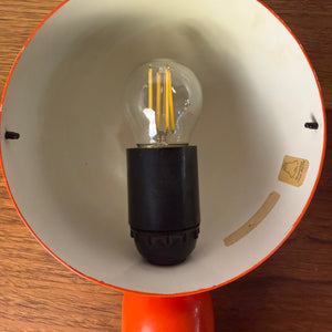 Klemmlampe orange schwarz aus Dänemark