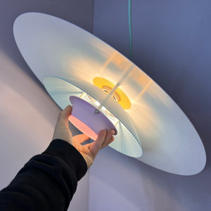 Lamellenlampe neu lackiert rosa mint