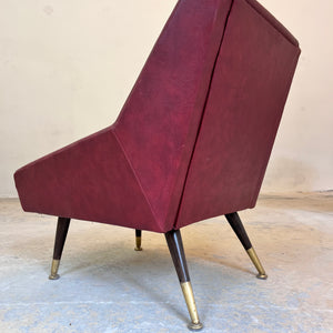 Sessel rot Kunstleder aus Italien