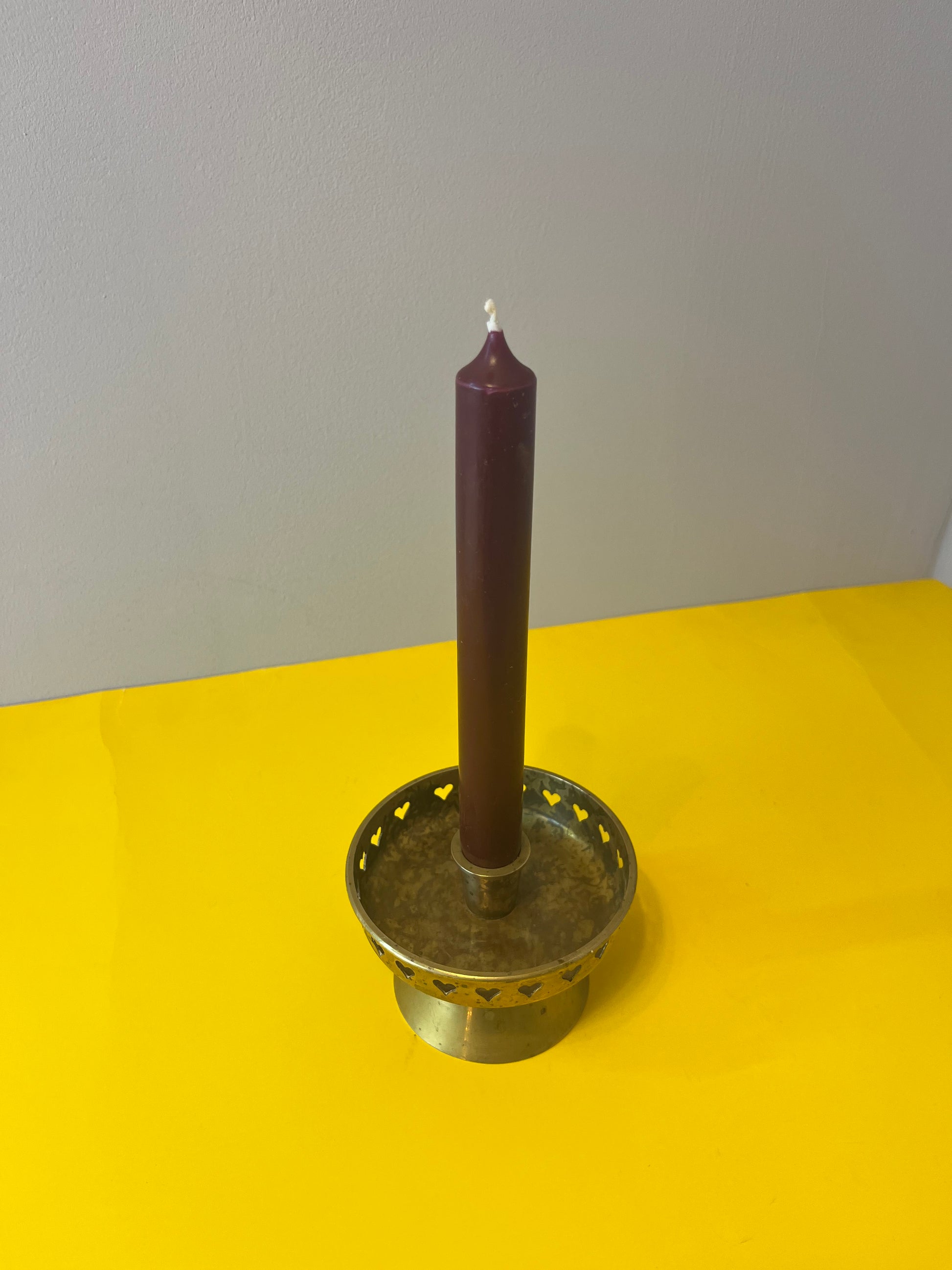 Kerzenständer Messing mit Herzen