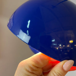 Hängelampe Flowerpot blau Emaille von Verner Panton für Louis Poulsen