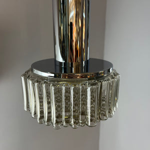 Pendelleuchte Modell P105 Rauchglas Chrom von STAFF
