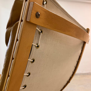 Set: Sessel Siesta mit Hocker Echtleder von Ingmar Relling für Westnofa