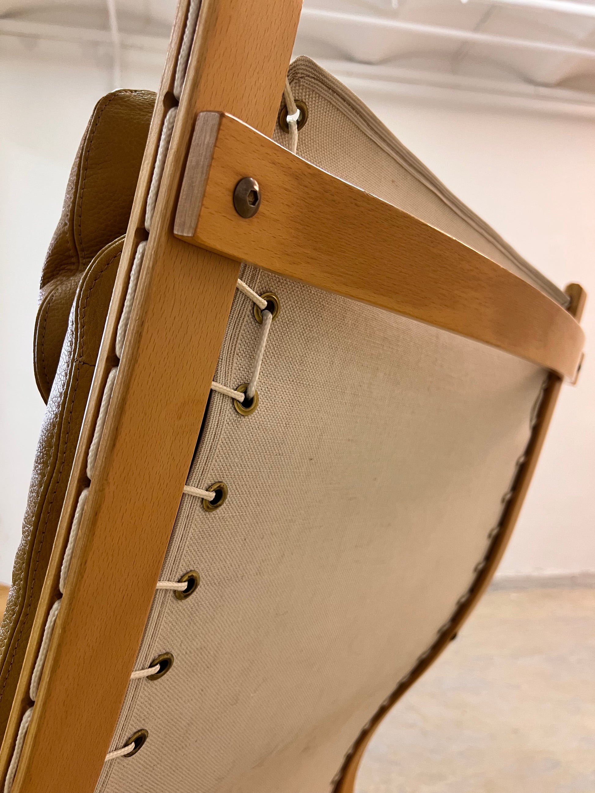 Set: Sessel Siesta mit Hocker Echtleder von Ingmar Relling für Westnofa