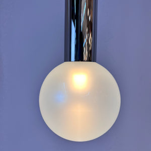 Hängelampe Big Globe Perlmutt Chrom von Motoko Ishii für STAFF