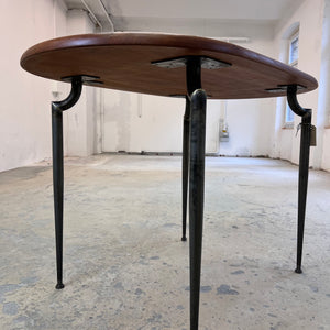 Esstisch Teak mit Metallbeinen von Niels Bach