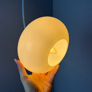 Hängelampe weiß Glas Chrom