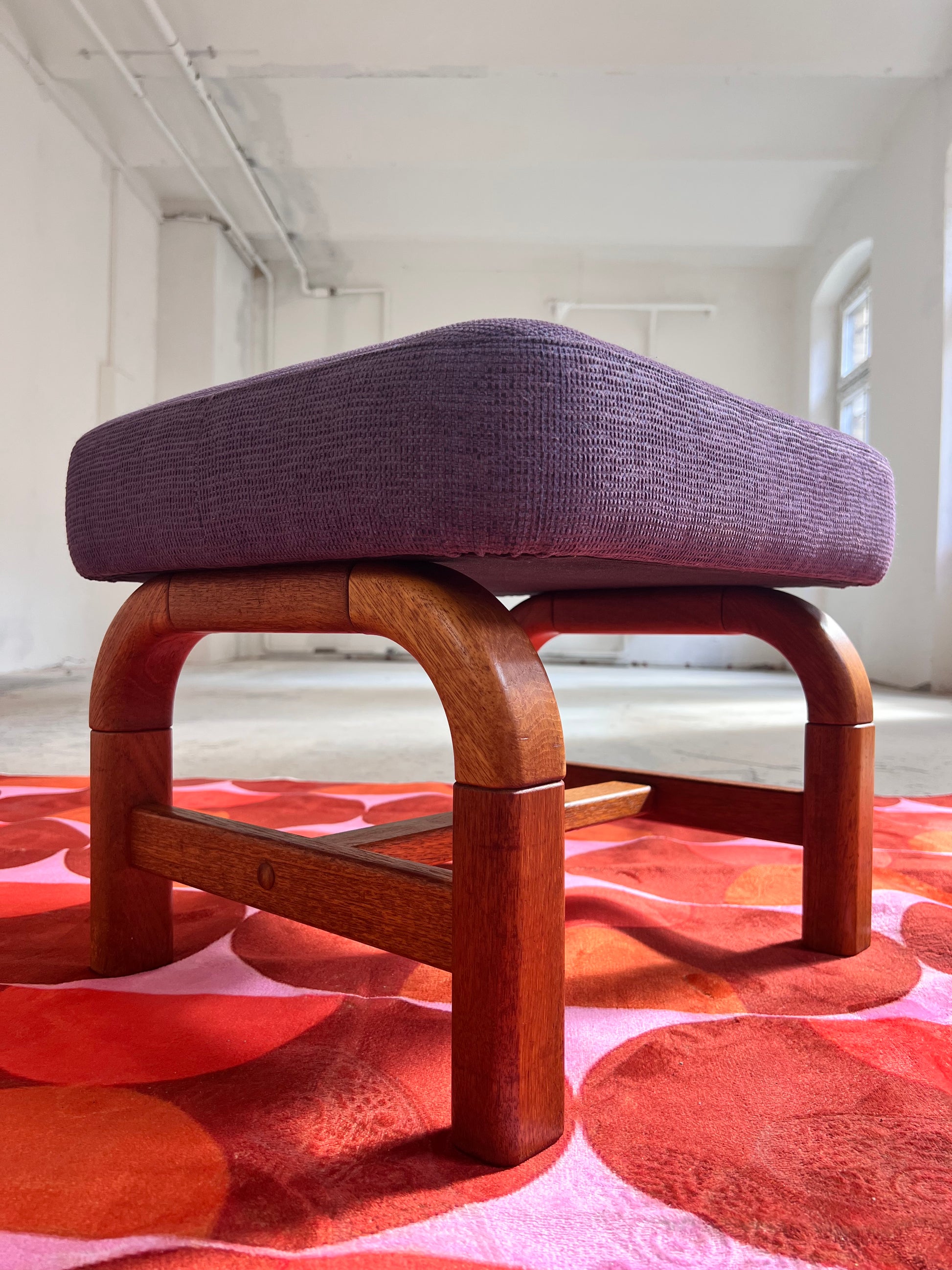 Hocker lila Teak von Preben Schou