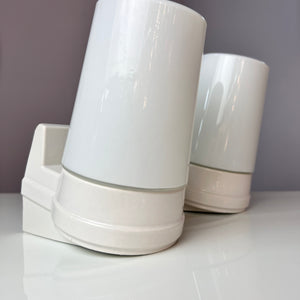 Set: 2x Wandlampe Modell 6070 weiß Sigvard Bernadotte für Ifö