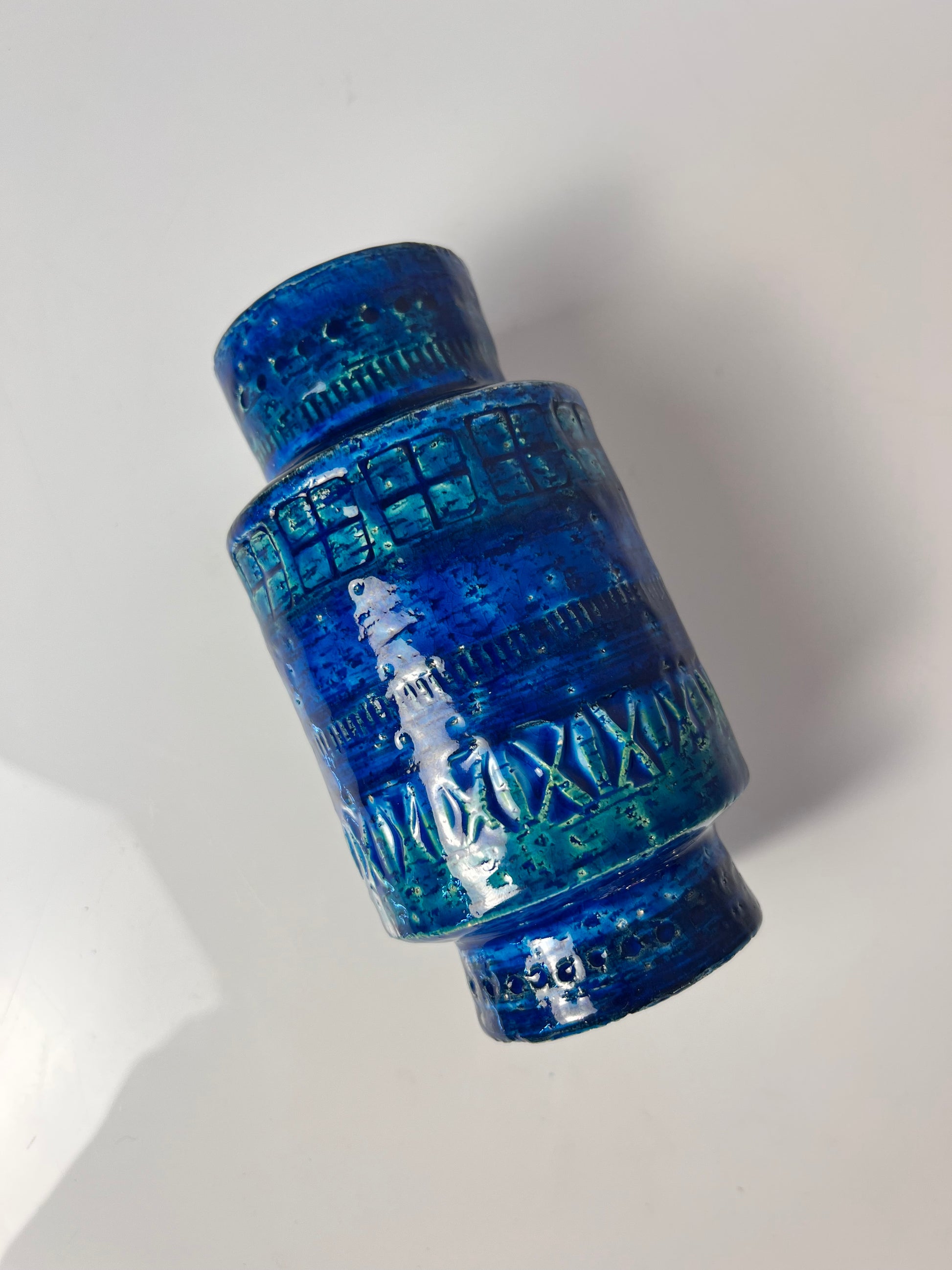 Vase Serie Rimini Blu von Aldo Londi für Bitossi
