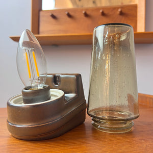 Wandlampe Modell 6080 Rauchglas von Sigvard Bernadotte für Ifö