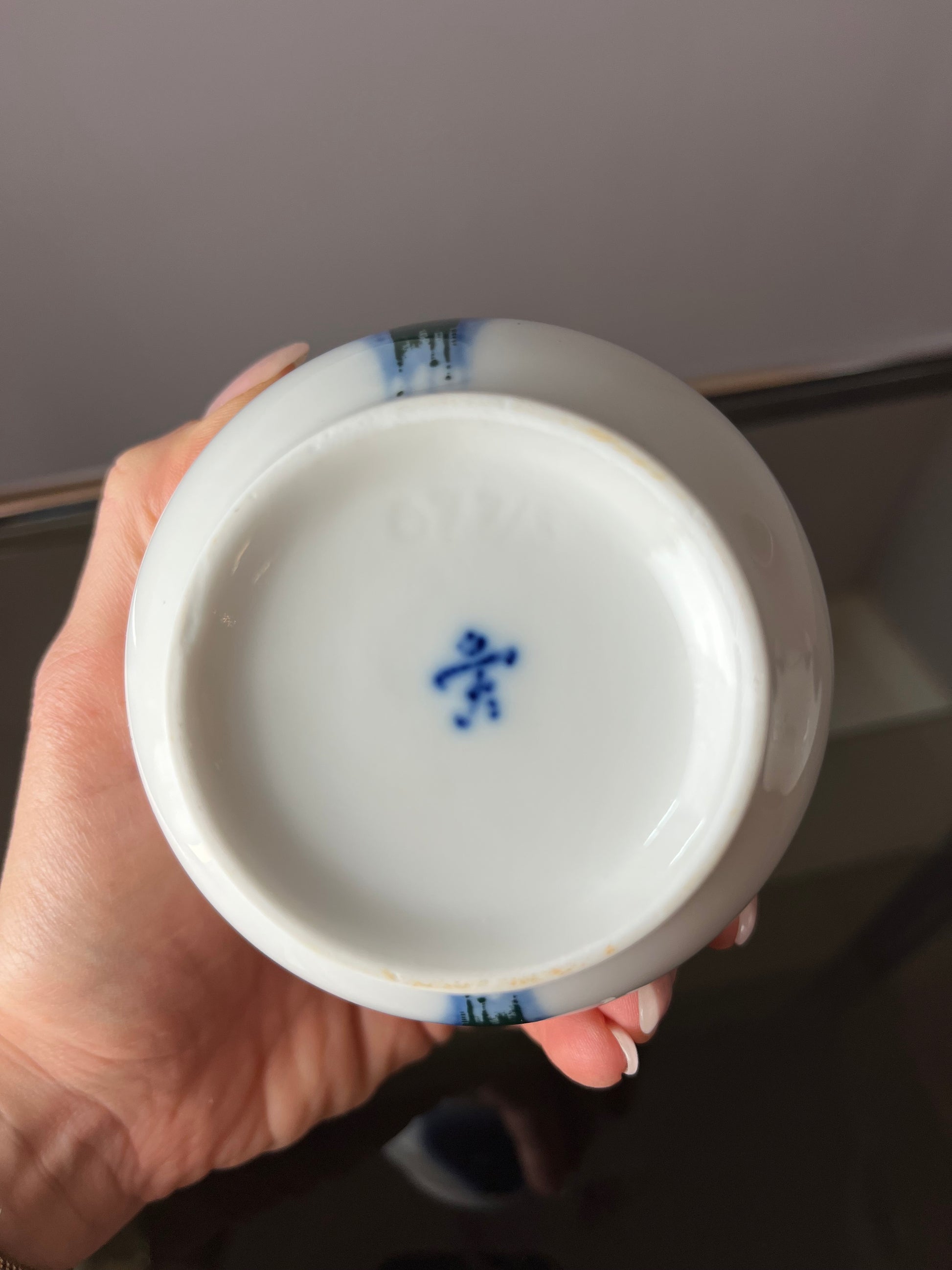 Set: Teekanne und Zuckerdose Form F PoP Art blau weiß von Fürstenberg