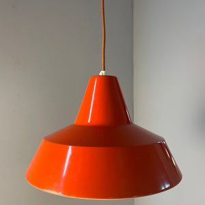 Industrielampe orangerot Metall