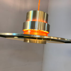 Lamellenlampe Trava grün orange von Carl Thore für Granhaga