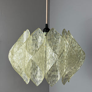Hängelampe Lucite Eisglas von Marbach Leuchten