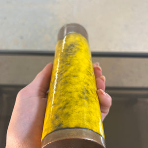 Vase gelb Kupfer Emaille