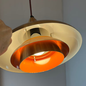 Hängelampe orange Kupfer