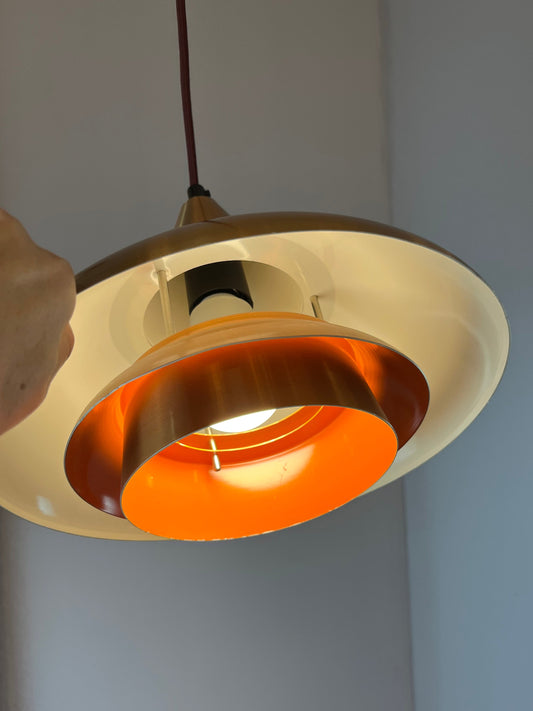Hängelampe orange Kupfer