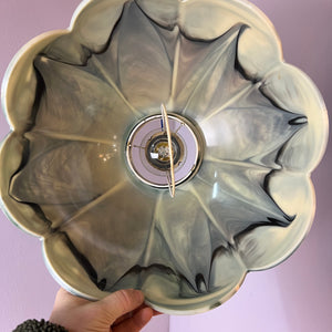 Hängelampe marmorierte Blume Kunststoff aus Dänemark