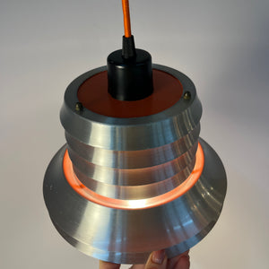 Lamellenlampe silber orange von Carl Thore für Granhaga