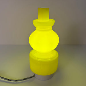 Tischlampe sonnengelb Opalglas