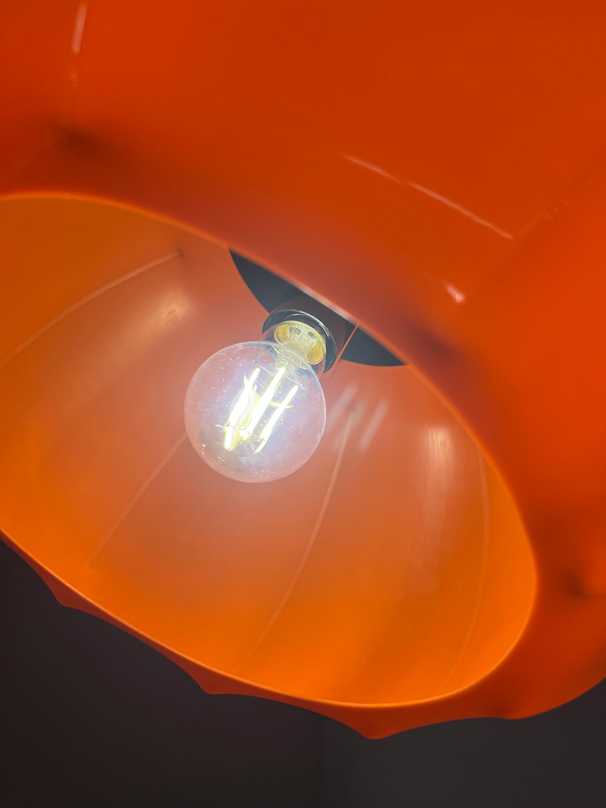 Hängelampe orange Kunststoff von Ilka Plast