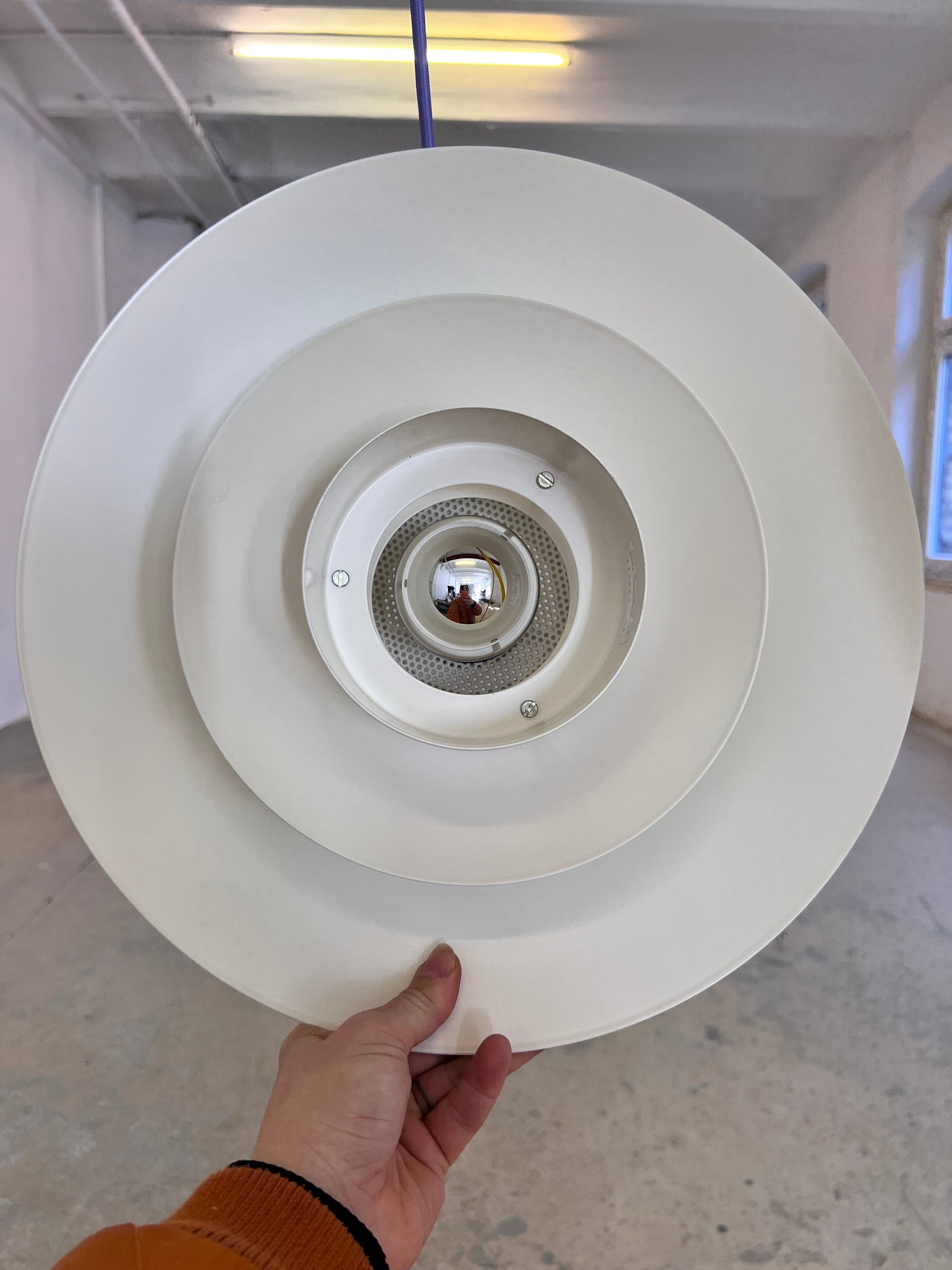 Lamellenlampe Modell Leto cremeweiß von Top Lamper