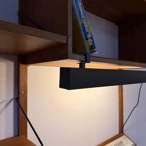 Wandregal Royal System Teak mit Lampe von Poul Cadovius