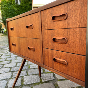 Schminktisch mit gemusterter Glasplatte Teak