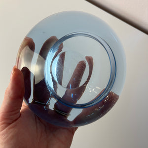 Schale hellblau Glas von Per Lütken von Holmegaard