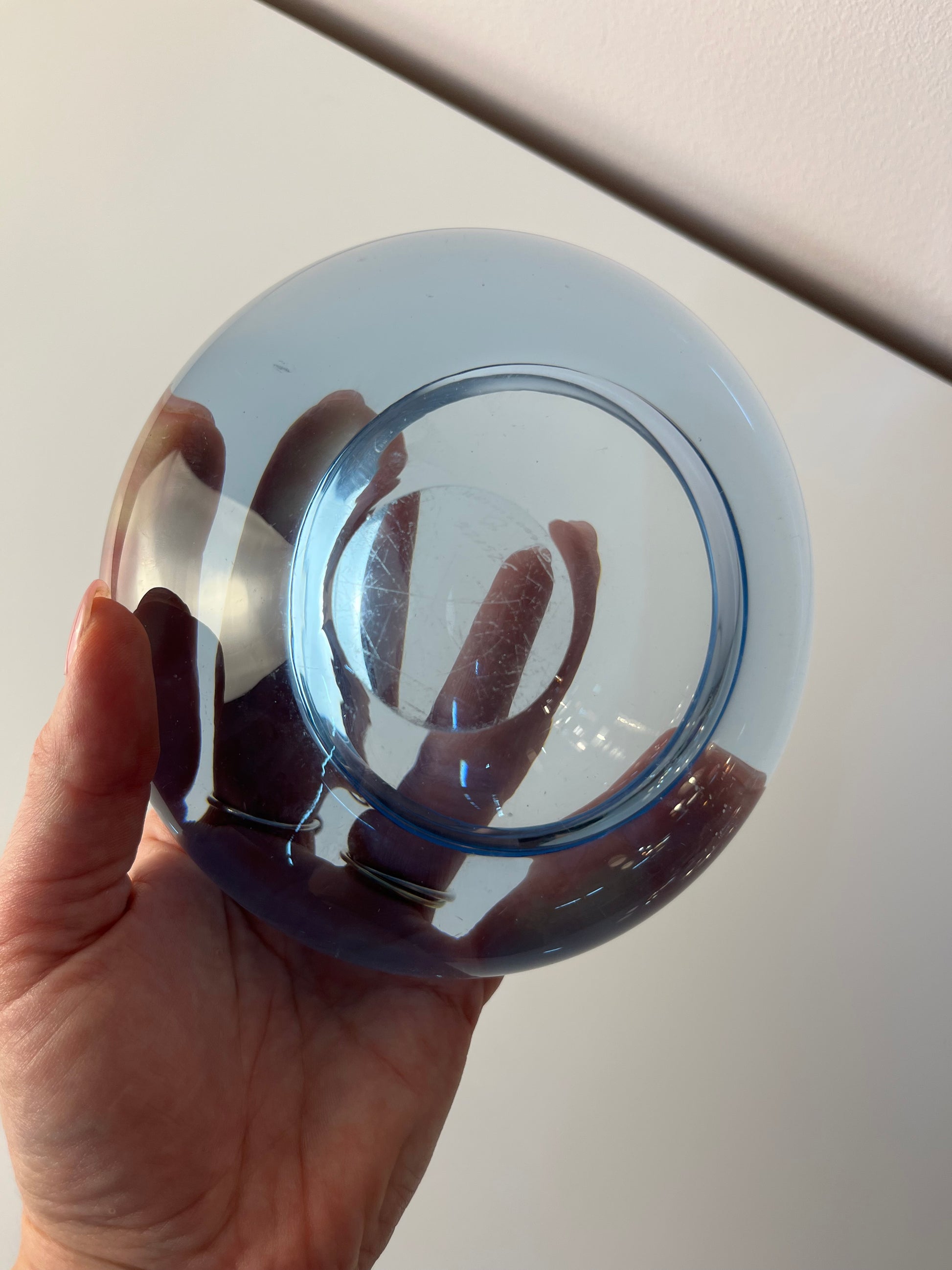 Schale hellblau Glas von Per Lütken von Holmegaard