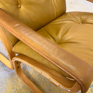 Sessel Siesta Echtleder von Ingmar Relling für Westnofa