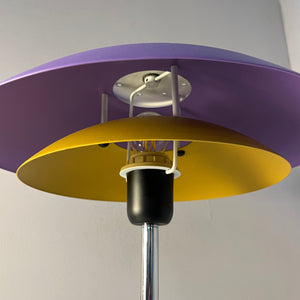 Tischlampe neu lackiert lila ocker aus Dänemark