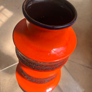 Bodenvase Fat Lava 267-48 orange von Scheurich West Germany