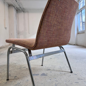 Sessel Lufthavnsstol orange Chrom von Anden Arkitekt für Duba Møbelindustri