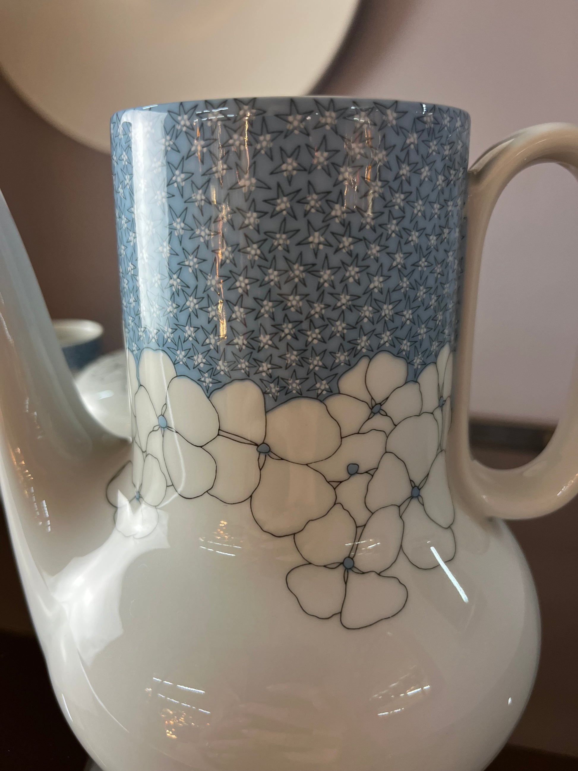 Set: Kaffeeservice Kiruna Garden weiß blau von Thomas