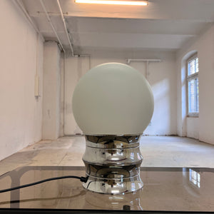 Tischlampe Chrom Opalglas von VEB NARVA
