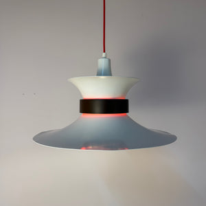 Lamellenlampe weiß schwarz von Bent Nordsted für Lyskaer Belysning