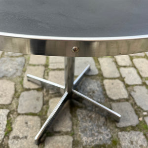 Couchtisch schwarz Linoleum Chrom von Mauser