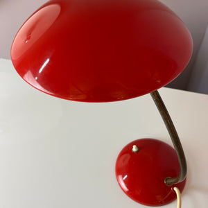 Schreibtischlampe Typ 6781 rot von Christian Dell für Kaiser Idell