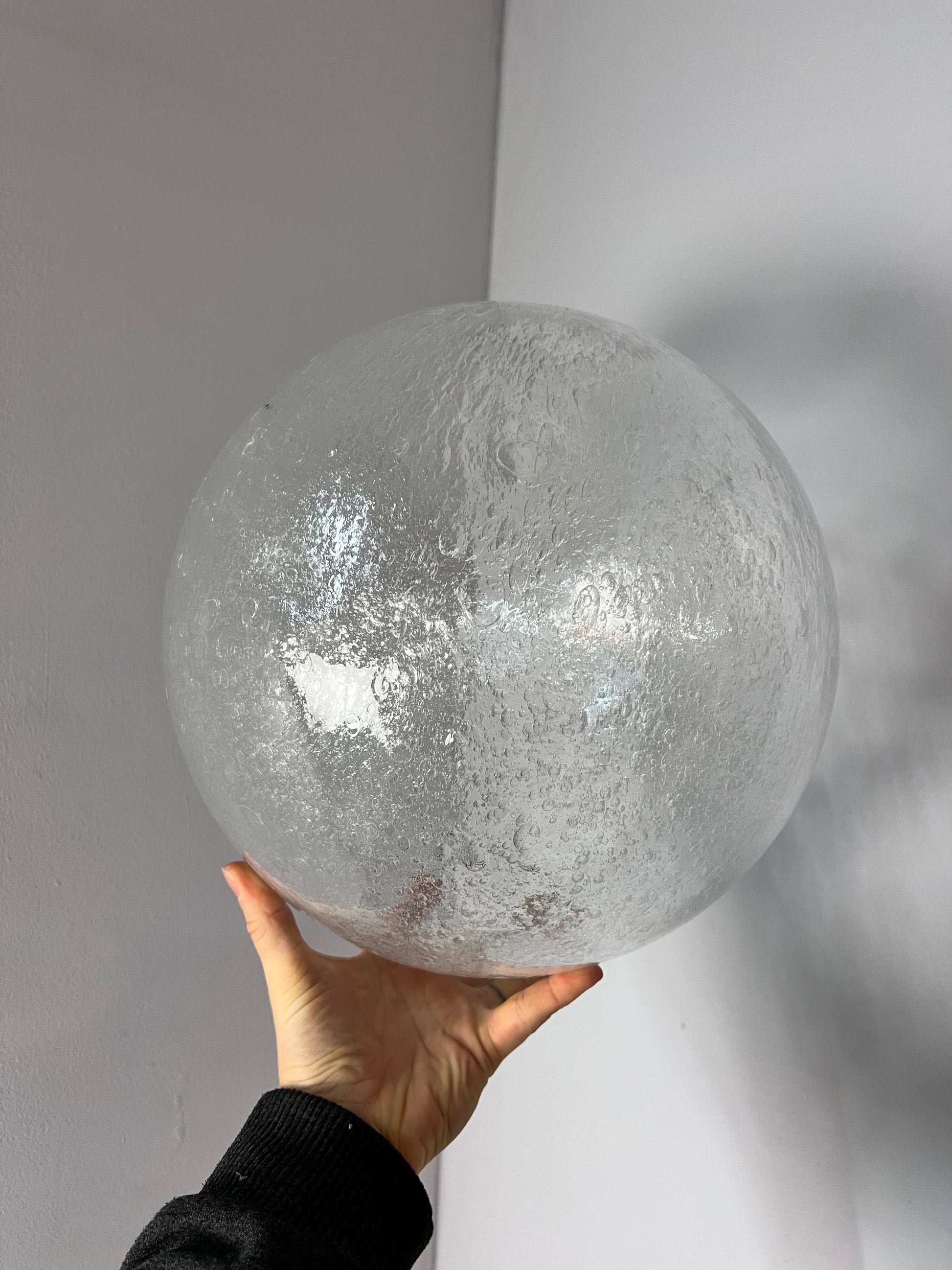 Hängelampe Größe L Einschlussglas Chrom von Doria