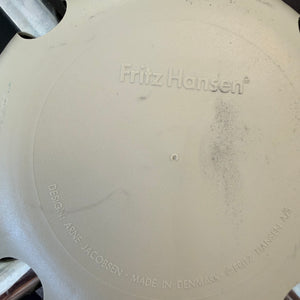 Polsterstuhl Serie 7 schwarz Echtleder von Arne Jacobsen für Fritz Hansen