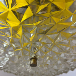 Hängelampe gelb Glas Metall