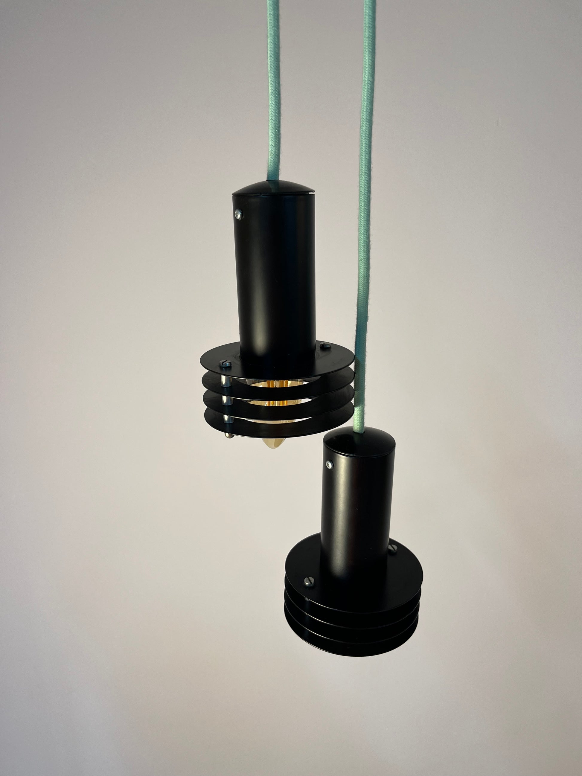 Set: 2x Lamellenlampe schwarz aus Dänemark