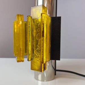 Wandlampe gelb schwarz von Claus Bolby für Cebo