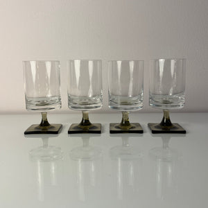 Set: 4x Weinglas Modell Berlin mit Rauchfuß von Georg Jensen für Rosenthal