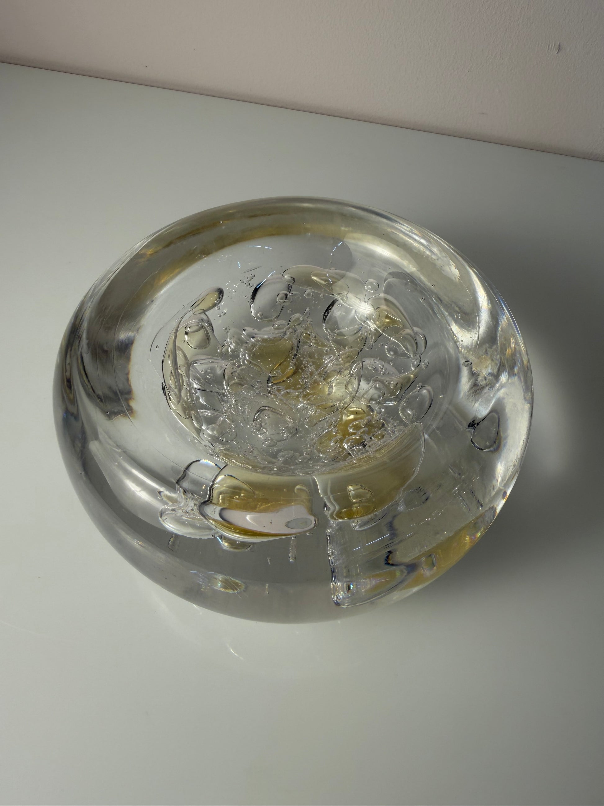 Schale Glas mit Einschlüssen aus Dänemark