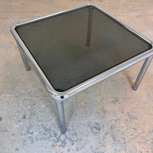 Couchtisch Chrom Rauchglas ETIENNE FERMIGIER
