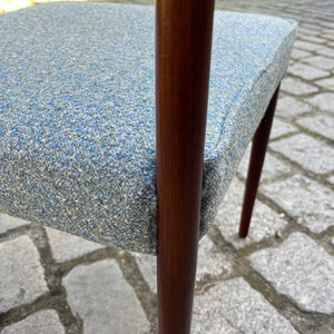 Set: 2x Polsterstuhl blau Palisander